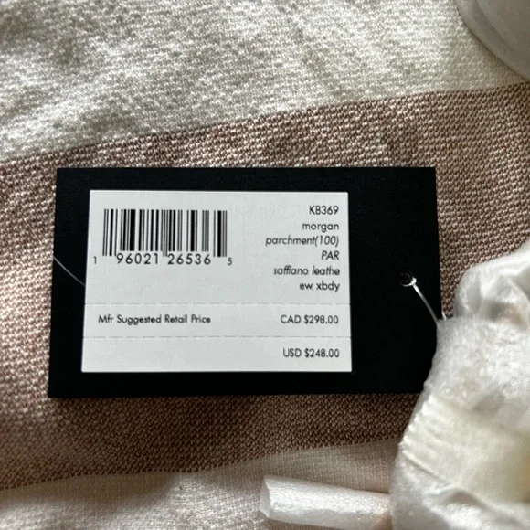 NWT Kate Spade Morgan Leather Bag in Parchment with Long and Short Handles - Picture 4 of 5